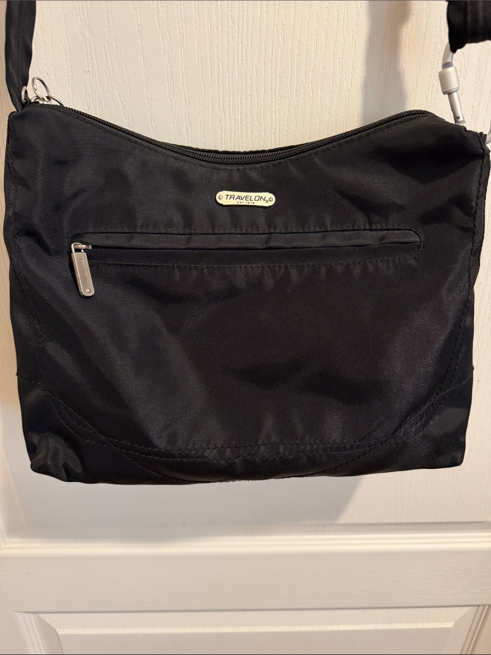 Travelon Black Nylon Crossbody Bag with Adjustable Strap - Picture 3 of 16